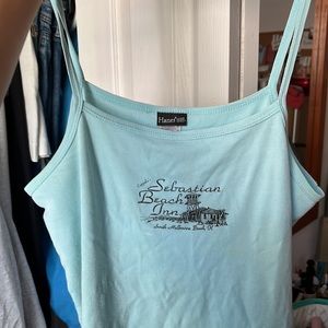 Cute baby blue tank top Sebastian Beach Inn